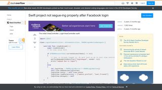 
                            6. Swift project not segue-ing properly after Facebook login - Stack ...