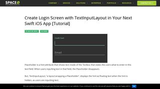 
                            2. Swift Tutorial: Create Login Screen with TextInputLayout in an iOS App