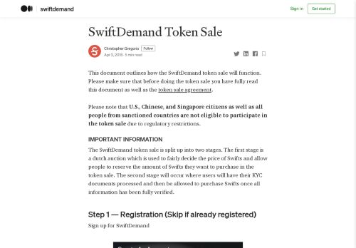 
                            7. SwiftDemand Token Sale – swiftdemand – Medium