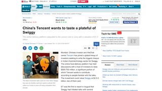 
                            13. swiggy: China's Tencent wants to taste a plateful of Swiggy - The ...