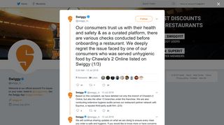 
                            6. Swiggy on Twitter: 