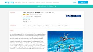 
                            11. Swimtastic NYC (at New York Sports Club) | The Best Kids Activities ...