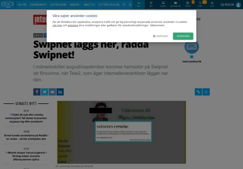 
                            6. Swipnet läggs ner, rädda Swipnet! - Internetworld