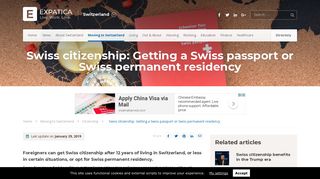 
                            2. Swiss citizenship: Getting a Swiss passport or Swiss permanent ...