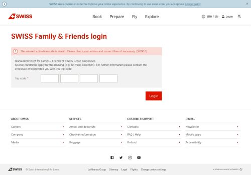 
                            8. SWISS Family & Friends login