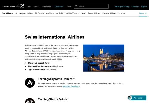 
                            9. Swiss International Air Lines - Star Alliance - About Airpoints ...