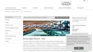 
                            3. Swiss Lightsource SLS (home) | Paul Scherrer Institut (PSI)