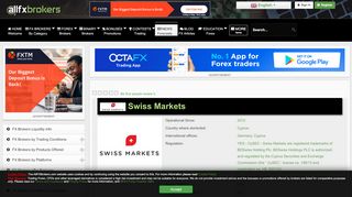 
                            11. Swiss Markets | Review & Rating - AllFXBrokers