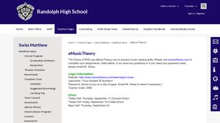 
                            5. Swiss Matthew / eMusicTheory - Randolph Township Schools