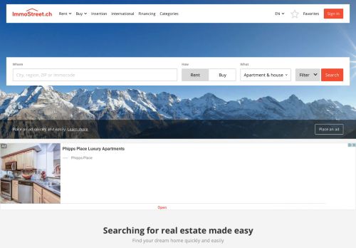 
                            8. Swiss real estate – rent a flat, buy a house - ImmoStreet.ch