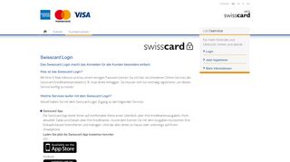 
                            3. Swisscard Login - cardservice