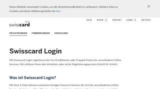 
                            3. Swisscard Login – Services – Swisscard AECS