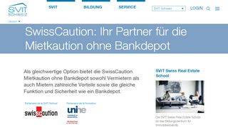 
                            8. SwissCaution: Ihr Partner für die Mietkaution ohne Bankdepot