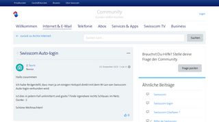 
                            5. Swisscom Auto-login | Swisscom Community