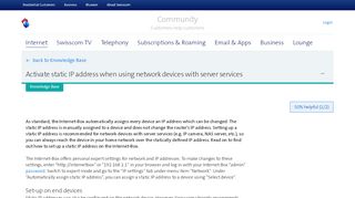 
                            13. Swisscom Community - Activate static IP address when using ...