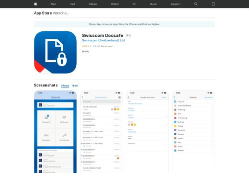 
                            8. Swisscom Docsafe im App Store - iTunes - Apple