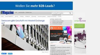 
                            10. Swisscom gibt Geschäft mit Hosted Exchange auf - IT Magazine