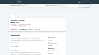 
                            6. Swisscom hiring Software Engineer in Zurich, Zurich, Switzerland ...
