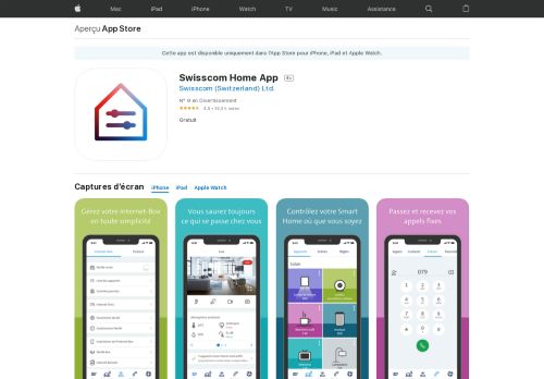 
                            12. Swisscom Home App dans l'App Store - iTunes - Apple