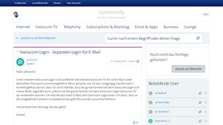 
                            12. Swisscom Login - Separates Login für E-Mail | Swisscom Community