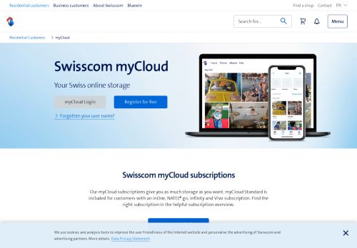 
                            3. Swisscom myCloud, the Swiss online storage for photos, videos and ...