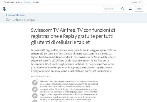 
                            6. Swisscom TV Air free: TV con funzioni di registrazione e Replay ...