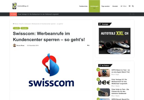 
                            8. Swisscom: Werbeanrufe im Kundencenter sperren – so geht's ...