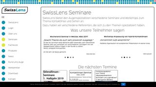 
                            11. SwissLens Seminare und Workshops zum Thema Kontaktlinse