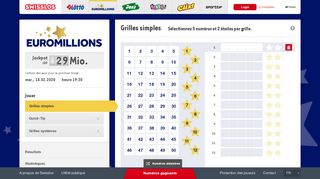 
                            7. Swisslos | EuroMillions | Jouer les grilles simples