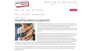 
                            11. SwissPass-Bilanz ist geschönt - Stiftung für Konsumentenschutz ...