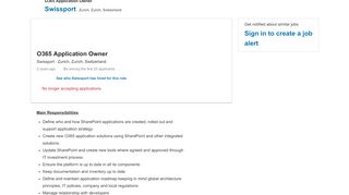
                            9. Swissport hiring O365 Application Owner in Zürich, CH | LinkedIn