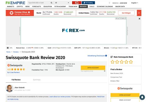 
                            8. Swissquote Bank Review 2019, User Ratings, Bonus, Demo & More