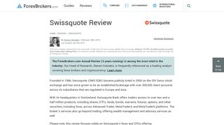 
                            10. Swissquote Review - ForexBrokers.com