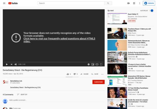 
                            7. SwissSalary Direct - Die Registrierung (CH) - YouTube