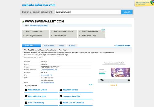 
                            13. swiswallet.com at WI. Swis Web Wallet - Website Informer