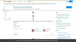 
                            8. Switch account in PhpStorm - Stack Overflow