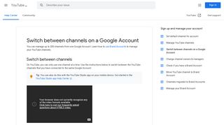 
                            8. Switch between channels on a Google Account - Android - YouTube ...