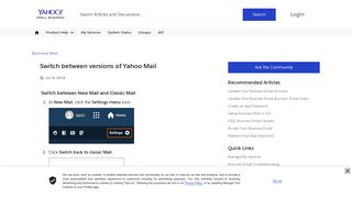 
                            7. Switch between versions of Yahoo Mail