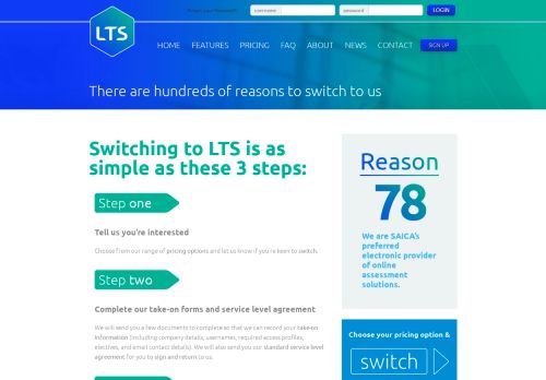 
                            5. Switch to us | LTS
