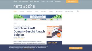 
                            12. Switch verkauft Domain-Geschäft nach Belgien | Netzwoche