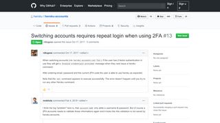 
                            13. Switching accounts requires repeat login when using 2FA · Issue #13 ...