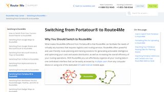 
                            11. Switching from Portatour Sales Route Planning to Route4Me ...