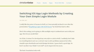 
                            4. Switching iOS App Login Methods by Creating Your Own ...