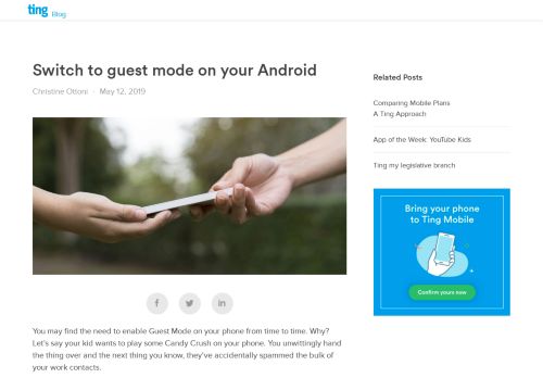 
                            12. Switching to guest mode and back on your Android phone - Ting