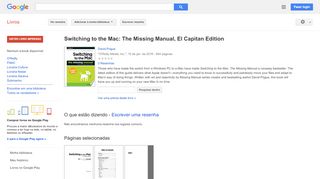 
                            9. Switching to the Mac: The Missing Manual, El Capitan Edition - Resultado da Pesquisa de livros Google