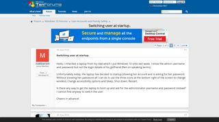 
                            9. Switching user at startup. - Windows 10 Forums