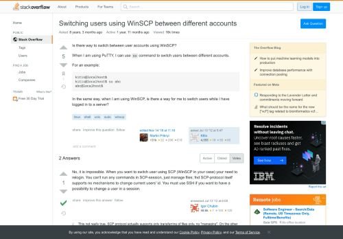 
                            4. Switching users using WinSCP between different accounts - Stack ...