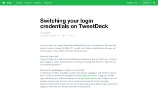 
                            3. Switching your login credentials on TweetDeck - Twitter Blog