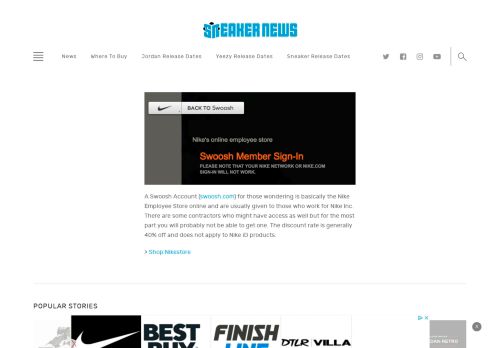 
                            2. Swoosh Account (Swoosh.com) - SneakerNews.com