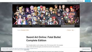 
                            9. Sword Art Online: Fatal Bullet Complete Edition